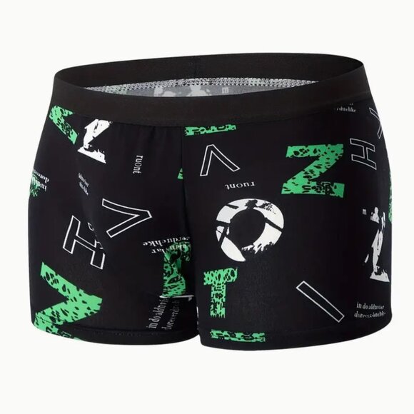 6pc Modern Art Letter Print ComfortFit Boxer Briefs Medium - Picture 4 of 9